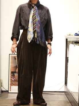 「worknotwork」｜「アイテム（その他）」を使った、KUDOUさん（レディース・151cm）の秋コーディネート