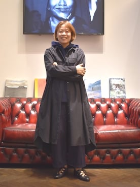 「worknotwork」｜「アイテム（シャツワンピース）」を使った、KUDOUさん（レディース・151cm）の秋コーディネート