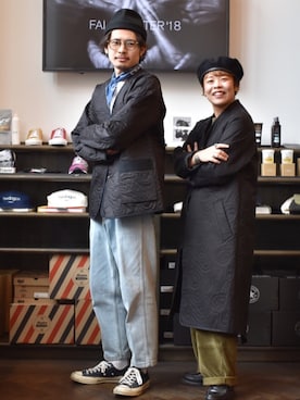 「worknotwork」｜「アイテム（その他アウター）」を使った、KUDOUさん（レディース・151cm）の冬コーディネート
