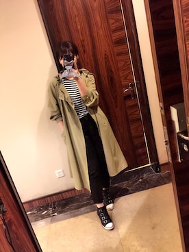 「ISABEL MARANT（イザベルマラン）のアイテム（ジャケット/アウター）」を使った、Nara经さん（レディース・165cm）の冬コーディネート