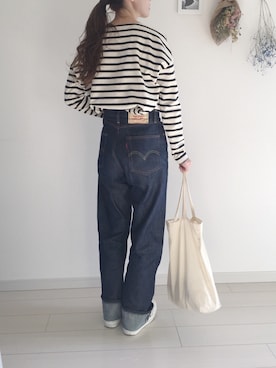 「701」｜「アイテム（Tシャツ/カットソー）」を使った、har ( ハル )さん（レディース・153cm）の春コーディネート