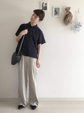 「アイテム（パンツ、シルバー系）」を使った、har ( ハル )さん（レディース・153cm）の春コーディネート