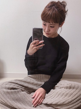 「リブニットパンツ」｜har ( ハル )さん（レディース・153cm）の秋コーディネート