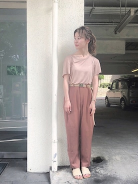 「BEAUTY&YOUTH UNITED ARROWS（ビューティーアンドユースユナイテッドアローズ）の＜MASTER&Co.＞グリッターベルト ◆（ベルト）」を使った、har ( ハル )さん（レディース・153cm）の夏コーディネート