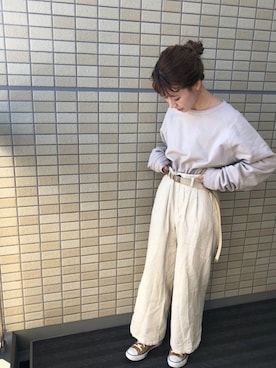 「BEAUTY&YOUTH UNITED ARROWS（ビューティーアンドユースユナイテッドアローズ）の＜MASTER&Co.＞グリッターベルト ◆（ベルト）」を使った、har ( ハル )さん（レディース・153cm）の秋コーディネート