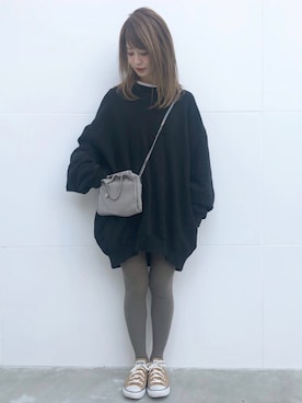 「アイラブCONVERSE」｜har ( ハル )さん（レディース・153cm）の秋コーディネート