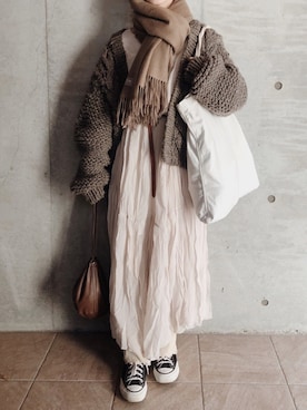 「ISOOK（アイスー）のアイテム」を使った、har ( ハル )さん（レディース・153cm）の冬コーディネート