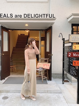「アイテム（その他アンダーウェア/インナー、イエロー系）」を使った、har ( ハル )さん（レディース・153cm）の秋コーディネート