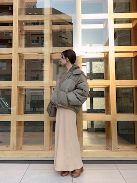 「足袋」｜「アイテム（ダウンジャケット/コート）」を使った、har ( ハル )さん（レディース・153cm）の秋コーディネート
