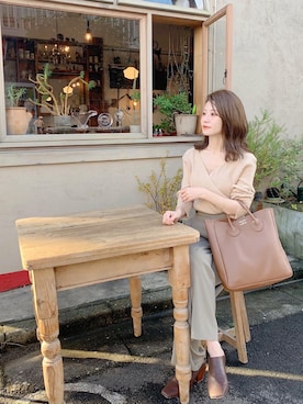 「TODAYFUL（トゥデイフル）のレザースクエアミュール（サンダル）」を使った、har ( ハル )さん（レディース・153cm）の冬コーディネート