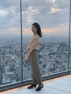 「TODAYFUL（トゥデイフル）のレザースクエアミュール（サンダル）」を使った、har ( ハル )さん（レディース・153cm）の冬コーディネート