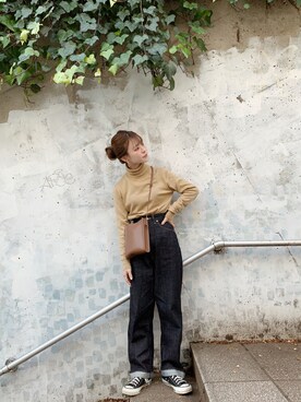 「ANATOMICA（アナトミカ）の【ANATOMICA】別注 618 MARILYN 13oz（デニムパンツ）」を使った、har ( ハル )さん（レディース・153cm）の冬コーディネート