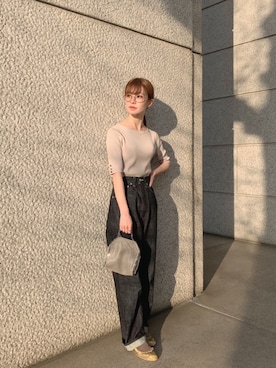 「ANATOMICA（アナトミカ）の【ANATOMICA】別注 618 MARILYN 13oz（デニムパンツ）」を使った、har ( ハル )さん（レディース・153cm）の春コーディネート