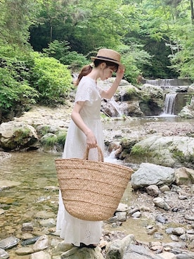 「Steven Alan（スティーブンアラン）のアイテム（アクセサリー）」を使った、har ( ハル )さん（レディース・153cm）の夏コーディネート