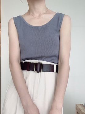 タンクトップを使った くすみブルー のレディース人気ファッションコーディネート ユーザー Wearista Wear