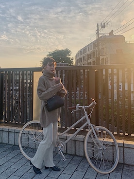 「BEAUTY&YOUTH UNITED ARROWS（ビューティーアンドユースユナイテッドアローズ）のBY コットンリブ ピグメントパンツ2о（その他パンツ）」を使った、har ( ハル )さん（レディース・153cm）の秋コーディネート