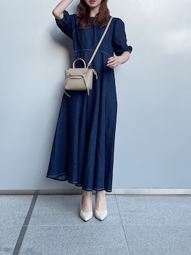 「&. NOSTALGIA（アンドドットノスタルジア）のアイテム（ワンピース）」を使った、har ( ハル )さん（レディース・153cm）の夏コーディネート