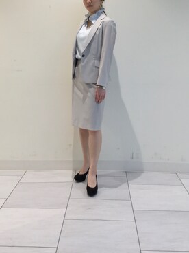 「NARACAMICIE（ナラカミーチェ）のアイテム（テーラードジャケット）」を使った、NCstaffさん（レディース・156cm）の春コーディネート