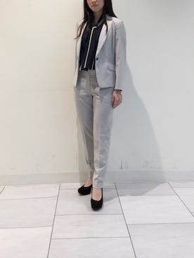 「NARACAMICIE（ナラカミーチェ）のアイテム（テーラードジャケット）」を使った、NCstaffさん（レディース・156cm）の春コーディネート