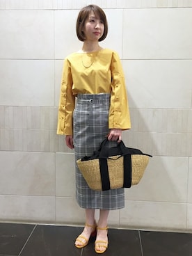 「MUUN（ムーニュ）のアイテム」を使った、大友さん（レディース・157cm）の春コーディネート