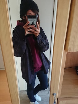 「in the groove（インザグルーヴ）のアイテム」を使った、めぐっぺさん（レディース・159cm）の冬コーディネート