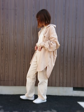 「平成最後のWEARISTAセンバツ」｜「アイテム（チュニック）」を使った、めぐっぺさん（レディース・159cm）の春コーディネート