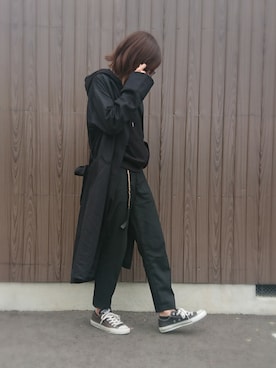 「テーラードコート」｜「アイテム（その他アウター）」を使った、めぐっぺさん（レディース・159cm）の春コーディネート