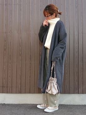 「rectangle（レクタングル）のアイテム（ダウンジャケット/コート）」を使った、めぐっぺさん（レディース・159cm）の冬コーディネート