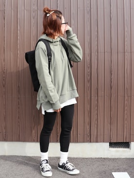 「Manhattan Portage（マンハッタンポーテージ）のJefferson Market Garden Backpack（バックパック/リュック）」を使った、めぐっぺさん（レディース・159cm）の冬コーディネート