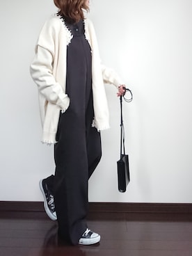 「アイテム（つなぎ/オールインワン、その他）」を使った、めぐっぺさん（レディース・159cm）の秋コーディネート