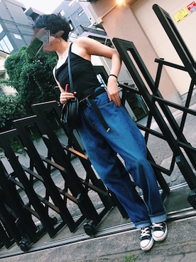 「原宿」｜「アイテム（キャミソール）」を使った、hikariさん（レディース・161cm）の秋コーディネート