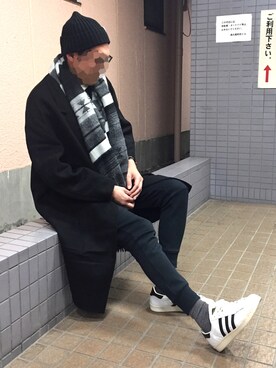 「アイテム（チェスターコート）」を使った、　　好き好きシャーツさん（メンズ・175cm・40代）の秋コーディネート