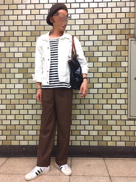 「MR.OLIVE（ミスターオリーブ）のアイテム（ハンチング/ベレー帽）」を使った、　　好き好きシャーツさん（メンズ・175cm）の夏コーディネート