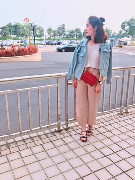 「PAZZO」｜「アイテム（デニムジャケット）」を使った、chian1029さん（レディース・165cm）の春コーディネート