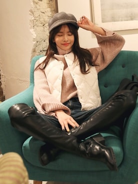 「DABAgirl（ダバガール）のアイテム」を使った、DABAgirlさん（レディース・164cm）の冬コーディネート