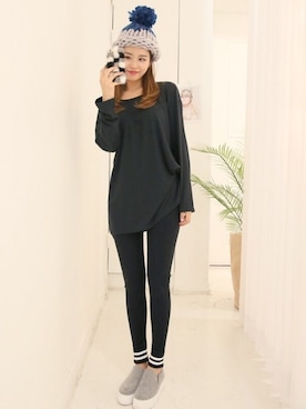 「DABAgirl（ダバガール）のアイテム」を使った、DABAgirlさん（レディース・164cm）の冬コーディネート