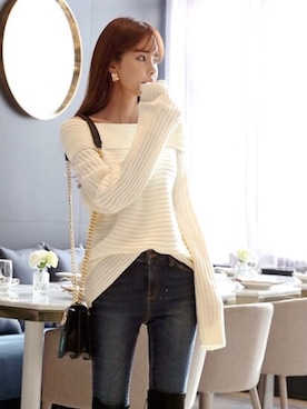 「韓国ファッション」｜DABAgirlさん（レディース・164cm）の冬コーディネート