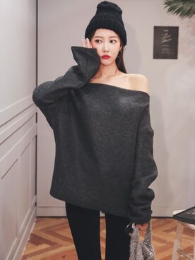 「DABAgirl（ダバガール）のアイテム」を使った、DABAgirlさん（レディース・164cm）の冬コーディネート