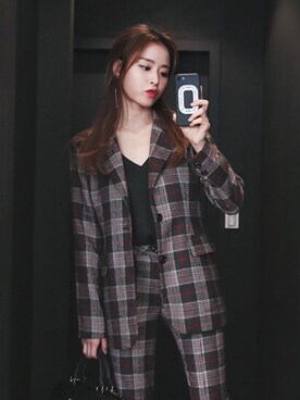 「アイテム（その他アウター、その他）」を使った、DABAgirlさん（レディース・164cm）の冬コーディネート