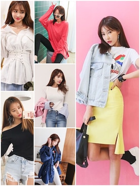 「韓国ファッション」｜DABAgirlさん（レディース・164cm）の春コーディネート