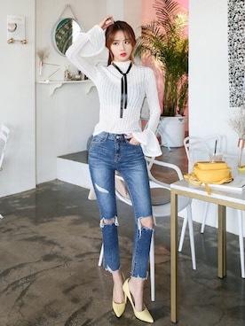 「DABAgirl（ダバガール）のアイテム」を使った、DABAgirlさん（レディース・164cm）の春コーディネート