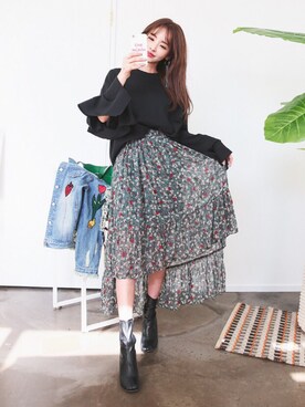 「DABAgirl（ダバガール）のアイテム」を使った、DABAgirlさん（レディース・164cm）の春コーディネート