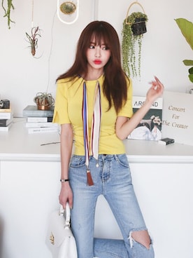 「DABAgirl（ダバガール）のアイテム」を使った、DABAgirlさん（レディース・164cm）の春コーディネート