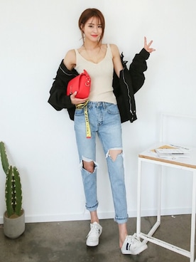 「DABAgirl（ダバガール）のアイテム」を使った、DABAgirlさん（レディース・164cm）の春コーディネート