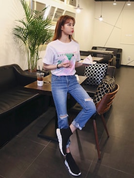 「DABAgirl（ダバガール）のアイテム」を使った、DABAgirlさん（レディース・164cm）の春コーディネート