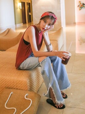 「DABAgirl（ダバガール）のアイテム」を使った、DABAgirlさん（レディース・164cm）の夏コーディネート