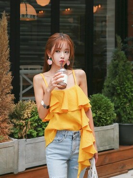 「DABAgirl（ダバガール）のアイテム」を使った、DABAgirlさん（レディース・164cm）の夏コーディネート