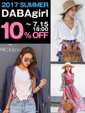 「DABAgirl（ダバガール）のアイテム」を使った、DABAgirlさん（レディース・164cm）の夏コーディネート