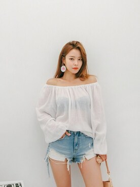 「オルチャンファッション」｜DABAgirlさん（レディース・164cm）の夏コーディネート