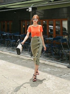 「オルチャンファッション」｜DABAgirlさん（レディース・164cm）の秋コーディネート